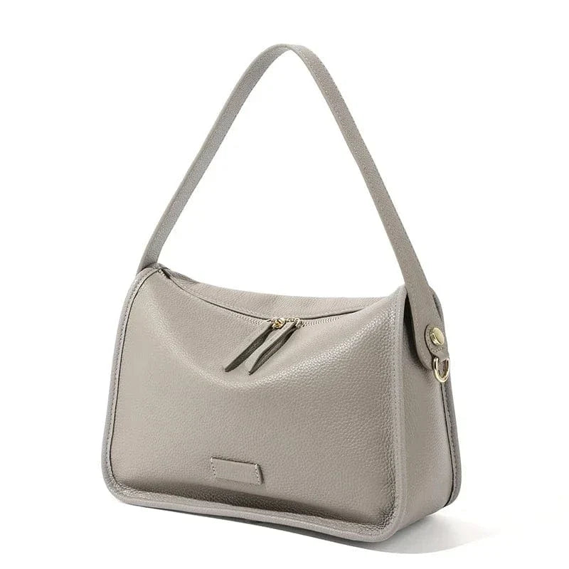Sac besace cuir souple Gris