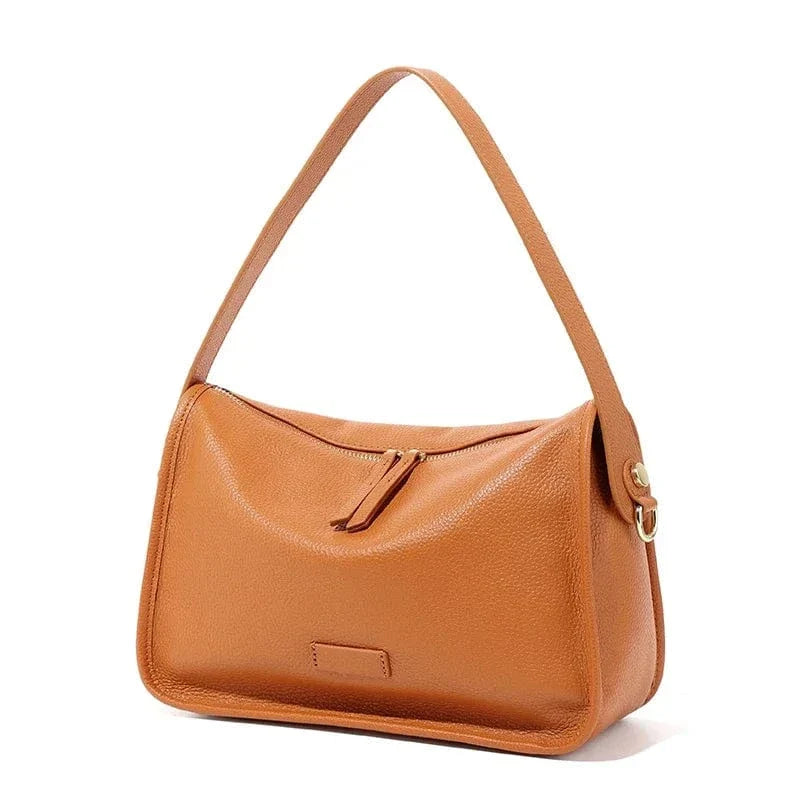 Sac besace cuir souple Marron