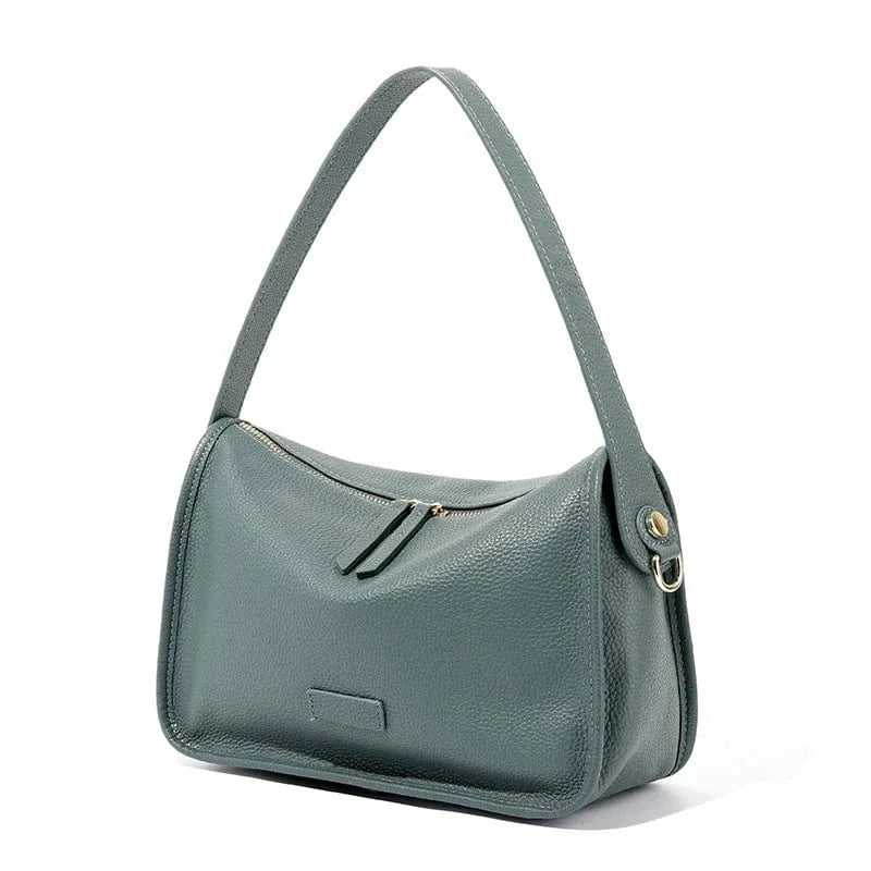 Sac besace cuir souple Turquoise