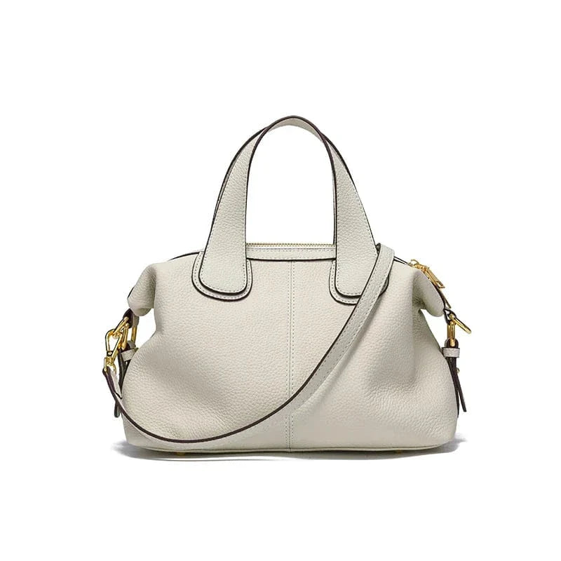 Sac bowling cuir femme Blanc