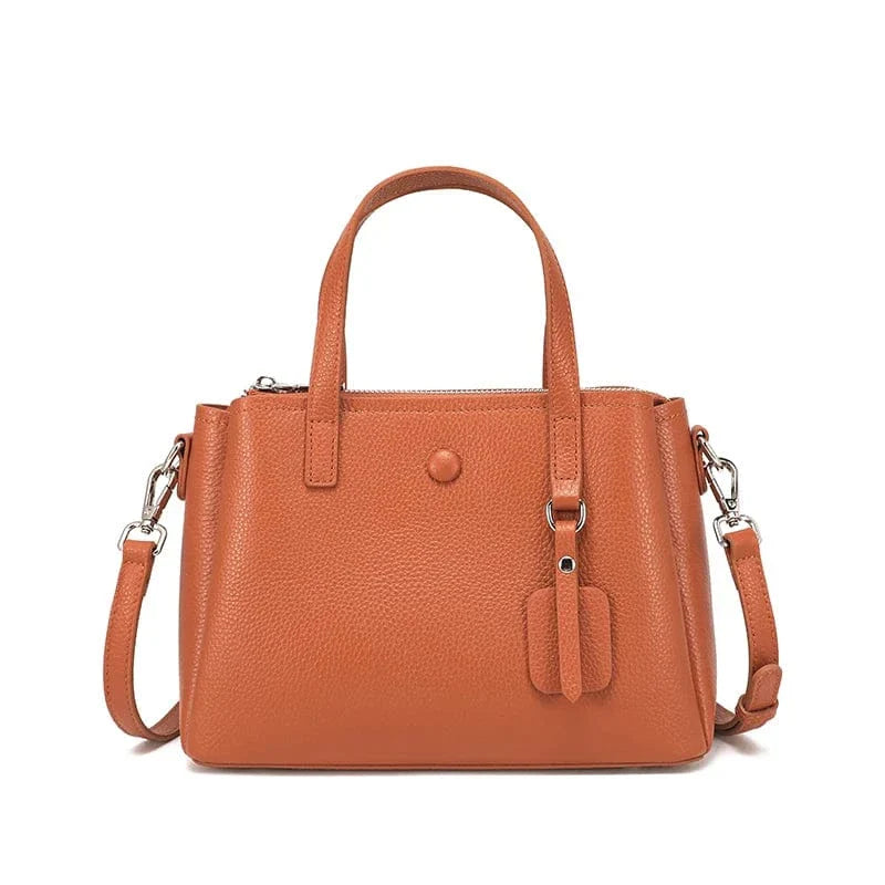 Sac cabas cuir grainé Marron