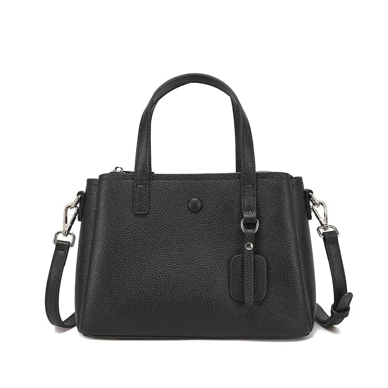 Sac cabas cuir grainé Noir