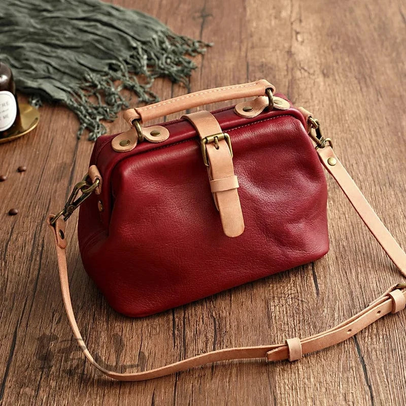 Sac cartable vintage Rouge