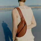 Sac croissant d'épaule en cuir