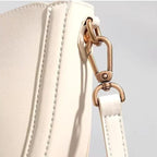 Sac demi-lune en cuir blanc Ivoire
