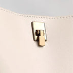 Sac demi-lune en cuir blanc Ivoire