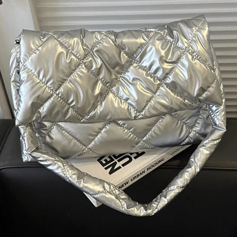 Sac épaule doudoune noir Argent