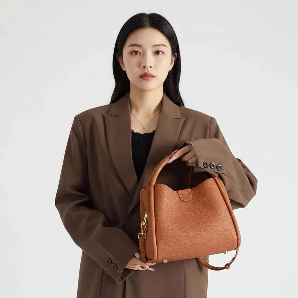 Sac seau cuir grainé - Le Solide