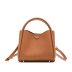 Sac seau cuir grainé Marron