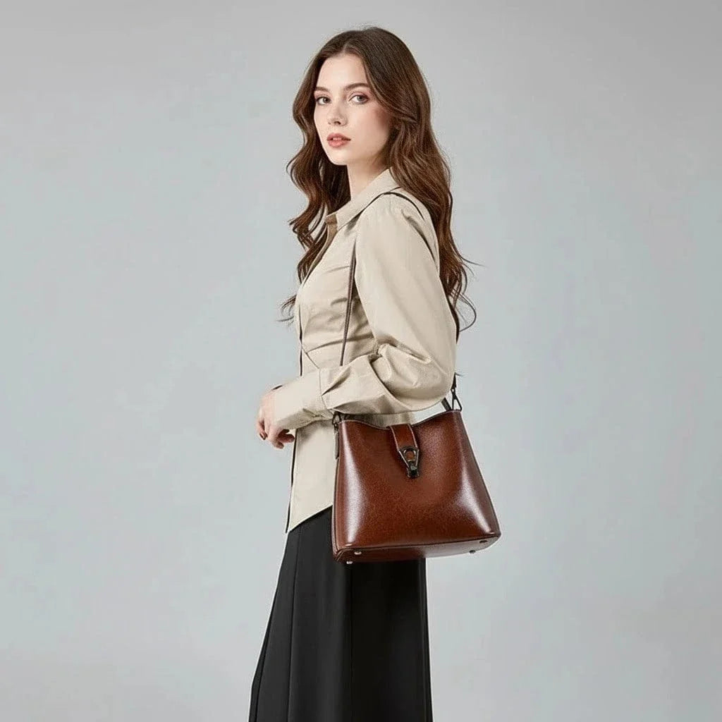 Sac seau cuir vintage - Le Relais