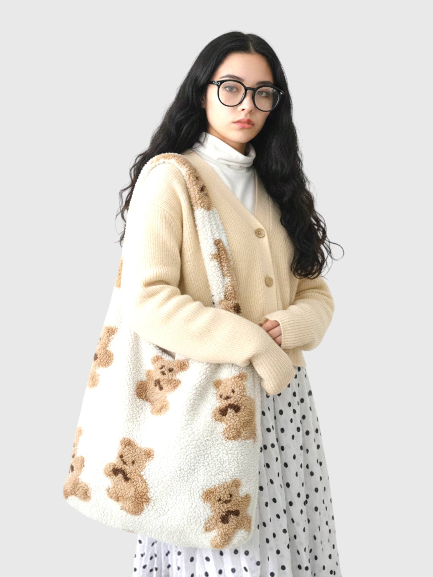 Sac bandoulière moumoute ourson - Le Câlin