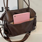 Vintage Nylon Women Shoulder Bag Large Capacity Waterproof Shoulder Bag Daily Commuting Handbag