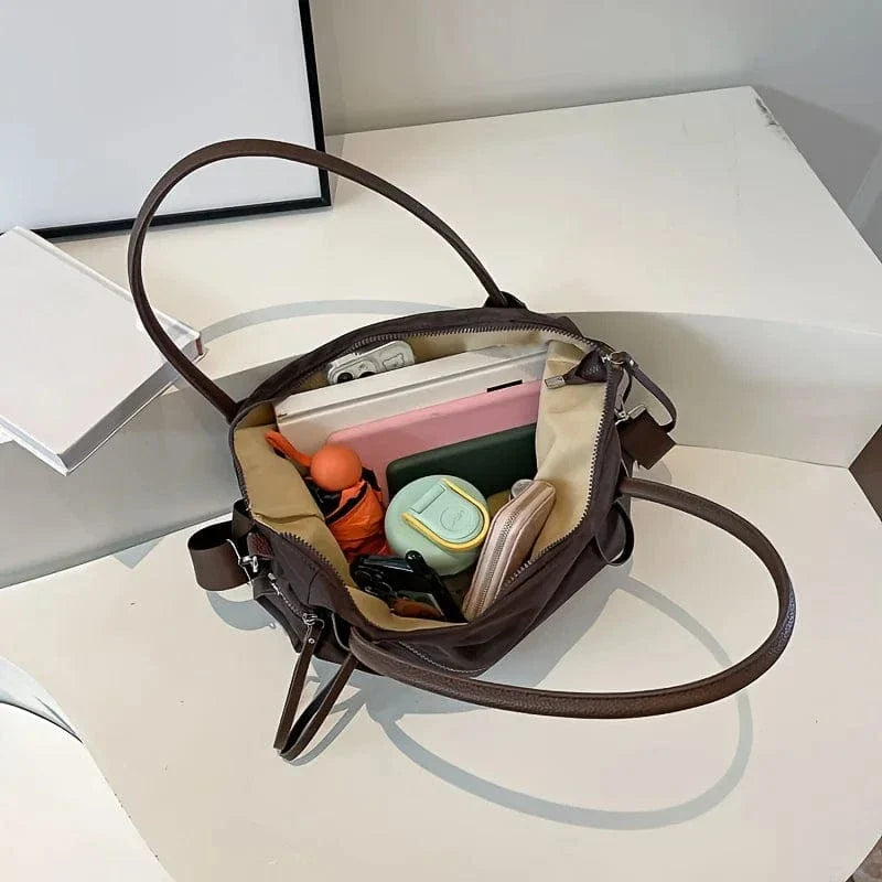 Vintage Nylon Women Shoulder Bag Large Capacity Waterproof Shoulder Bag Daily Commuting Handbag