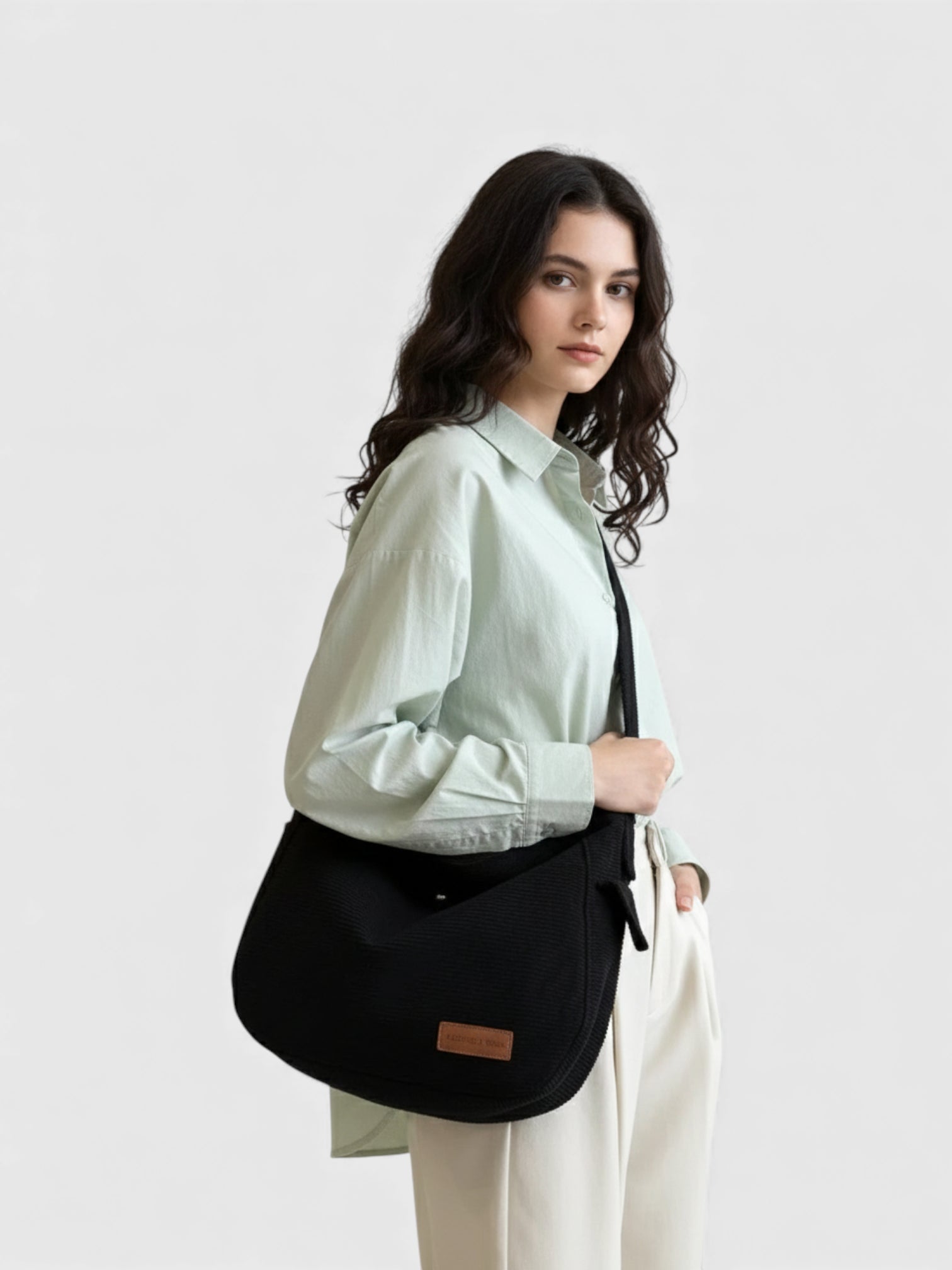 Tote bag bandoulière en velours côtelé - Le Campus Côtelé